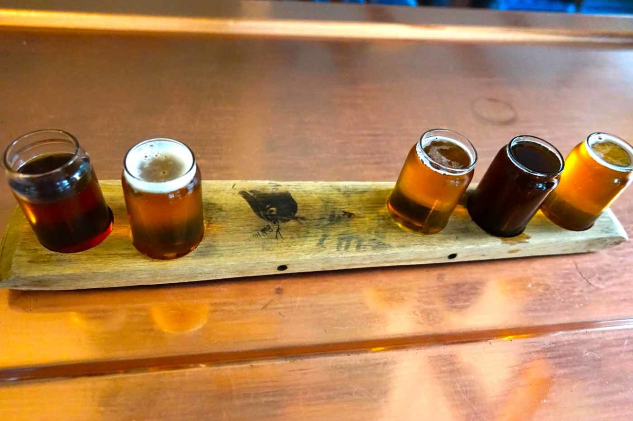 beer flight at anderson valley brewing company