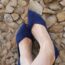 Rothy's vegan shoes The Point in maritime blue