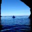 kayaking through sea caves on Santa Cruz Island in California