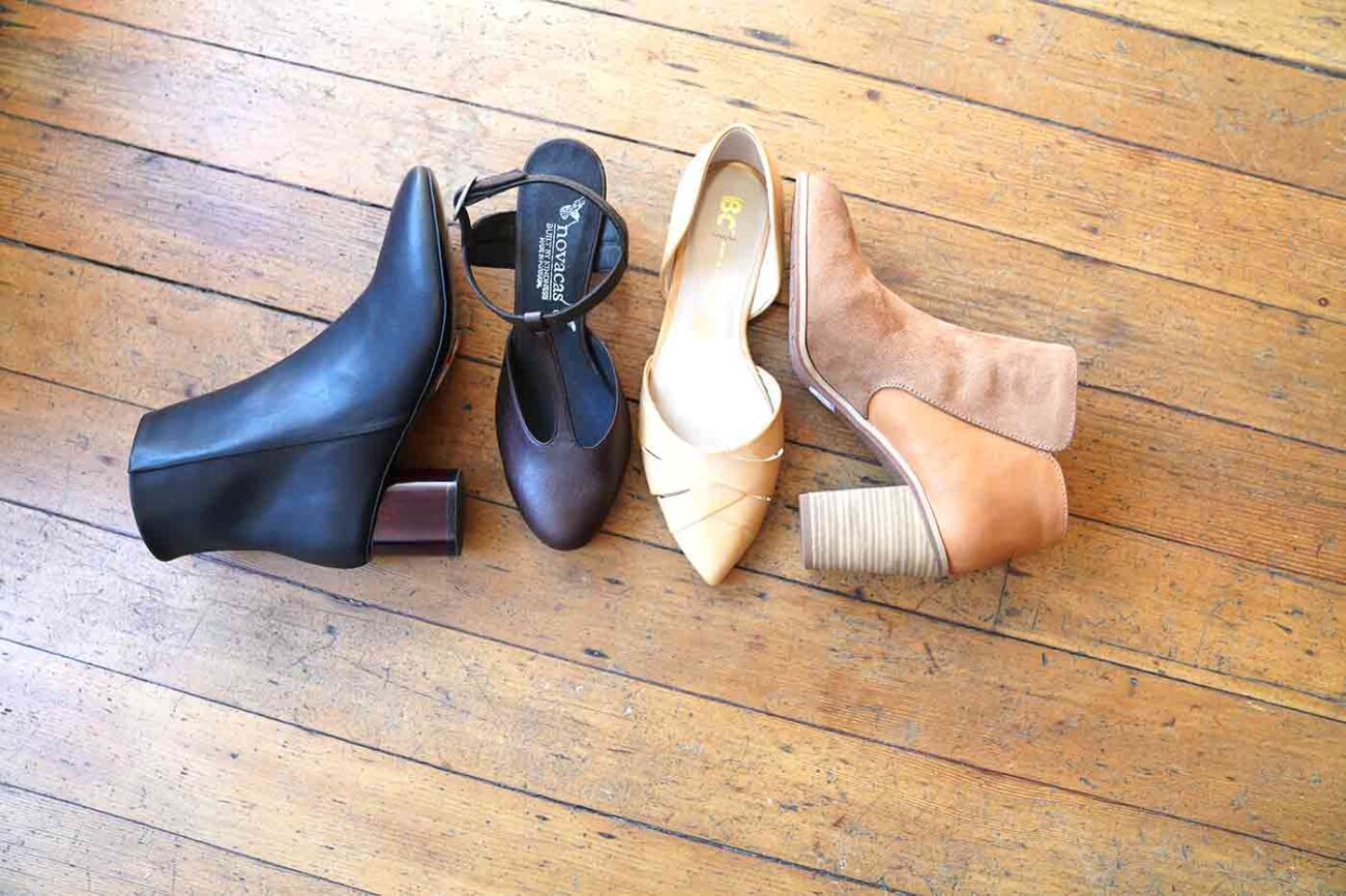 vegan leather shoes at a vegan shoe store in Los Angeles