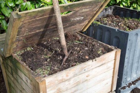 compost bin with compost inside