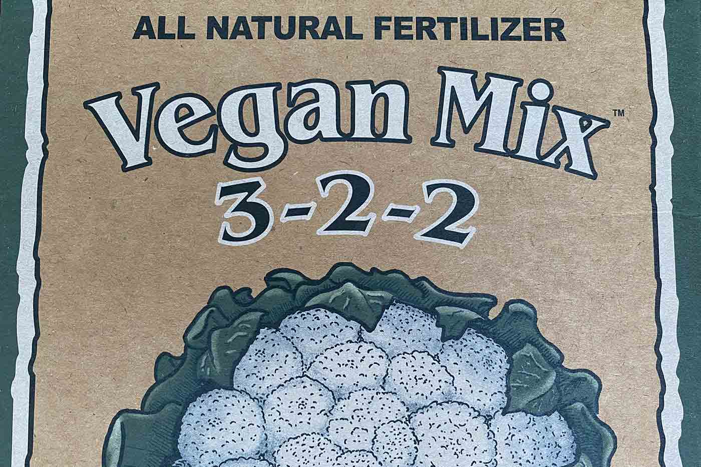 vegan fertilizer label Down to Earth