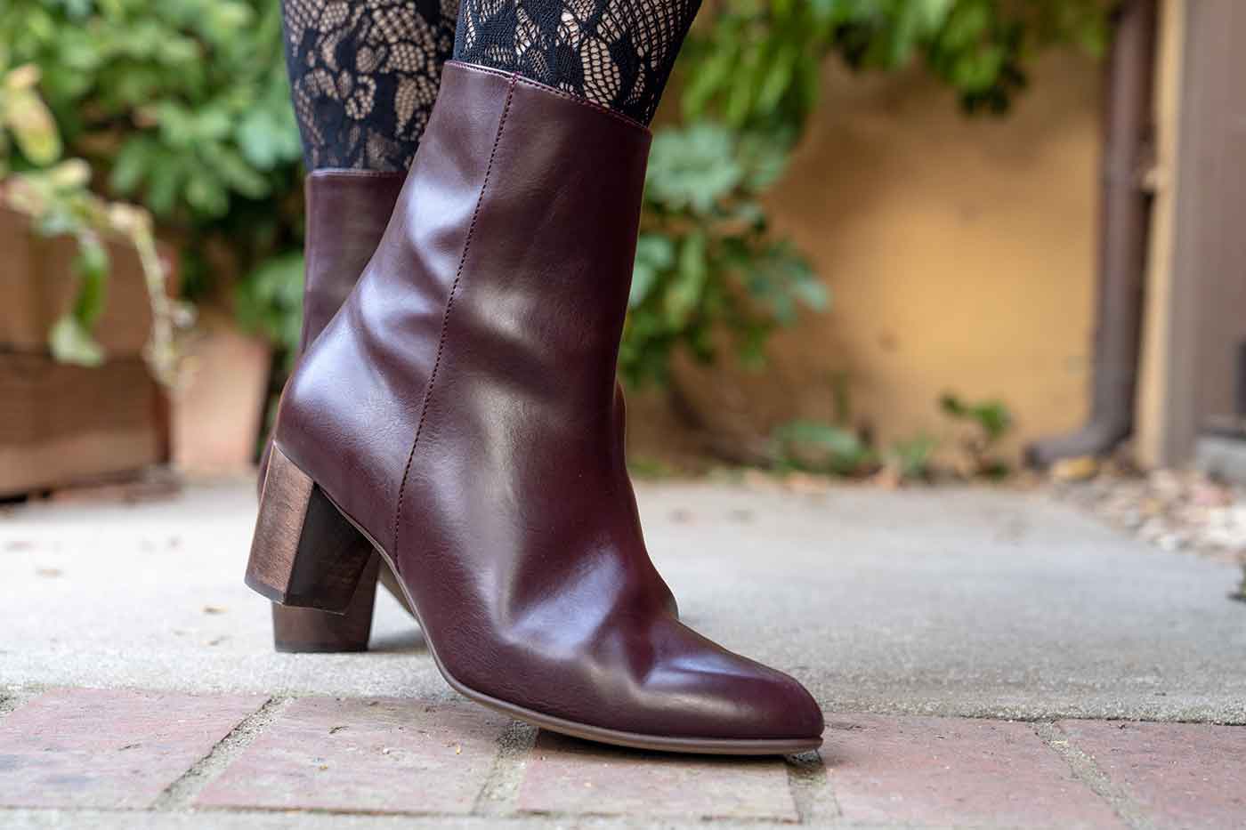 Editor bootie in burgundy from Bhava