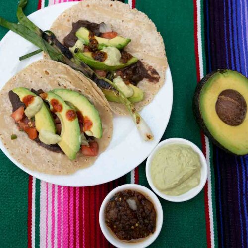 Tacodeli freakin' vegan recipe made at home with salsas and avocado