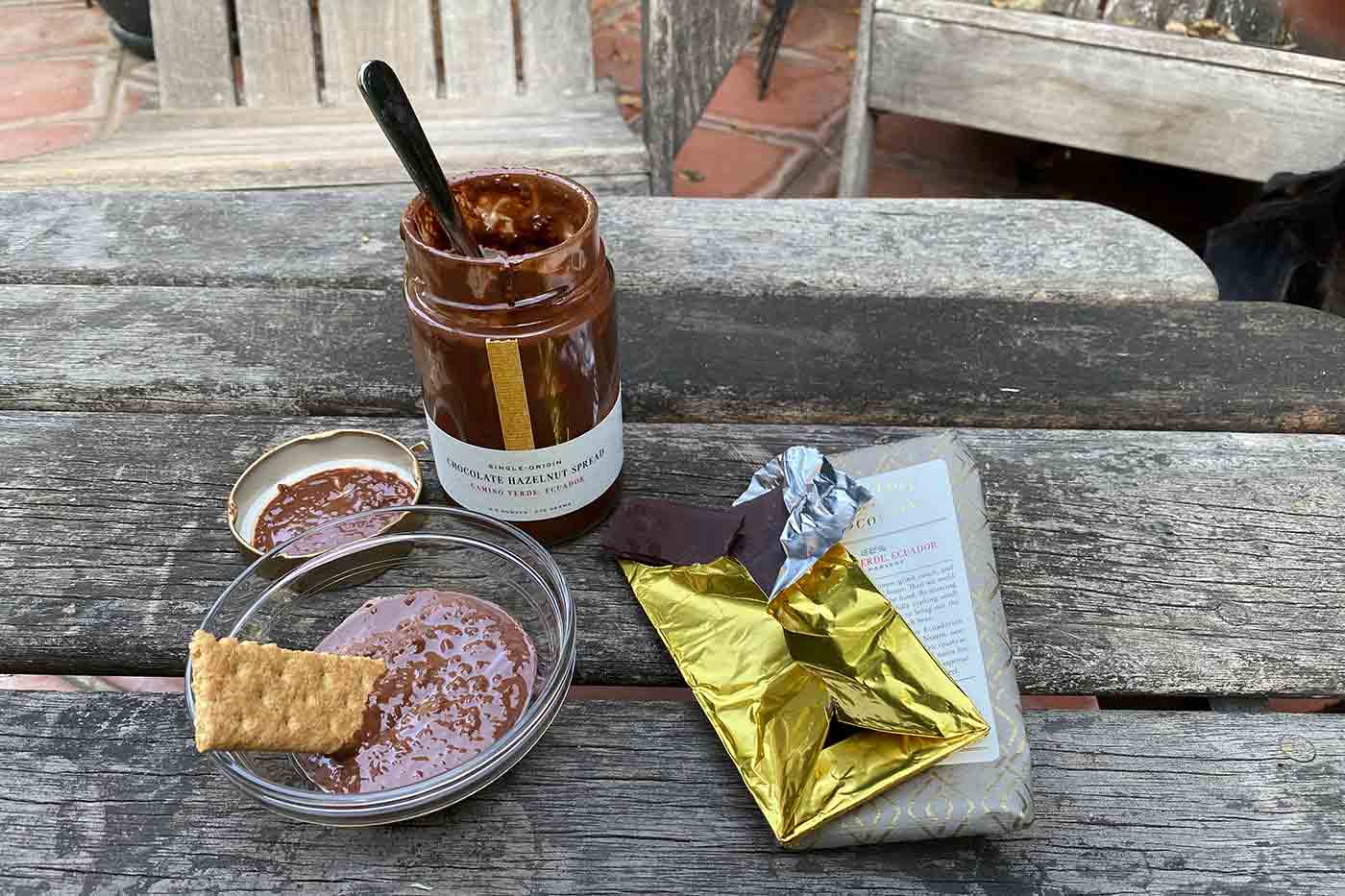 Dandelion Chocolate hazelnut sauce for s'mores